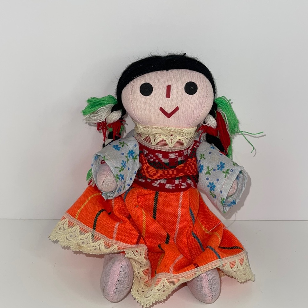 Vintage Handmaid Traditional Mexican Rag Doll